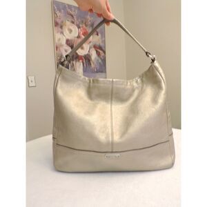 Coach Park Leather Hobo Bag w/ Removable Strap Womens Gold Color Y2K
